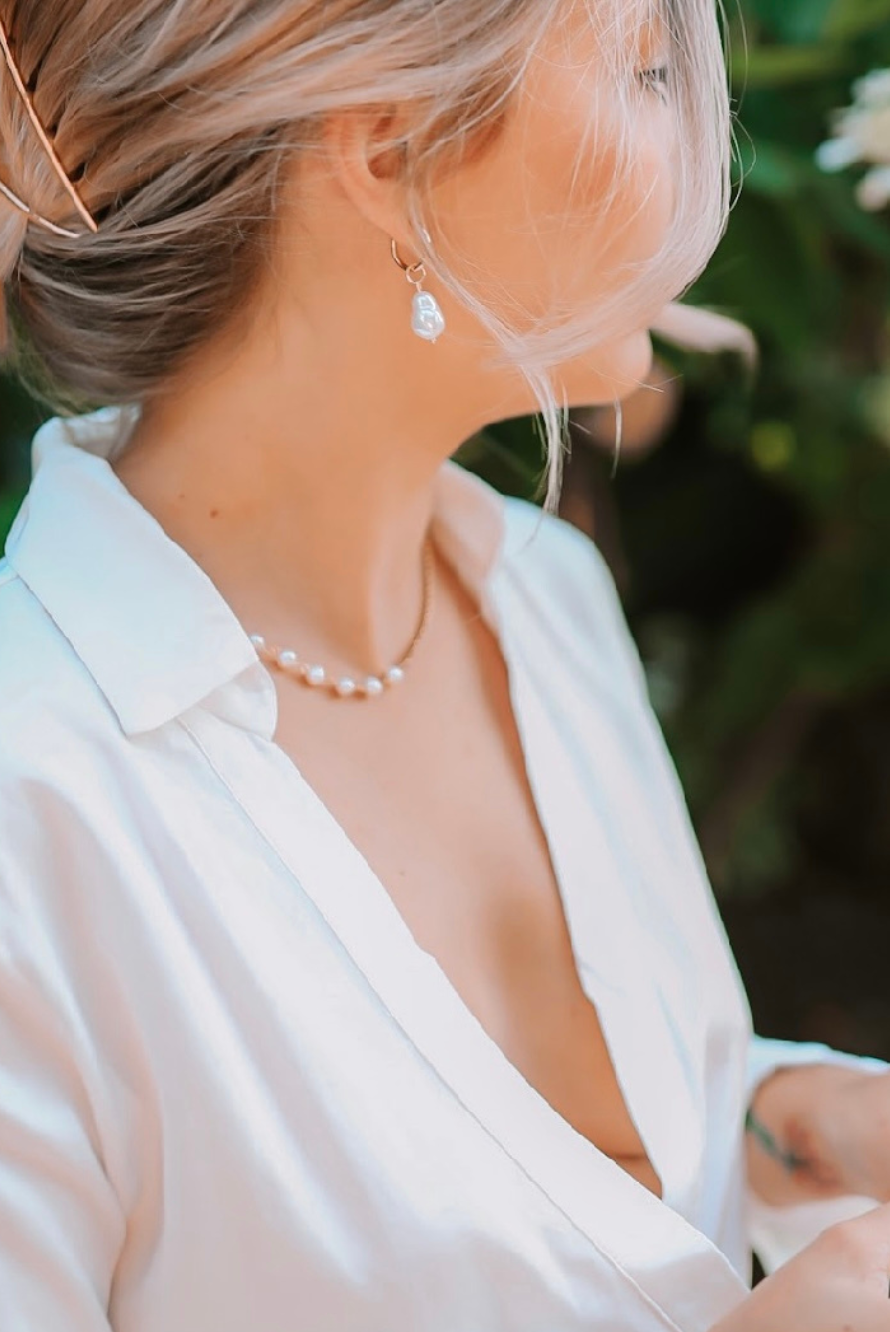 Pearl Pendant Earrings