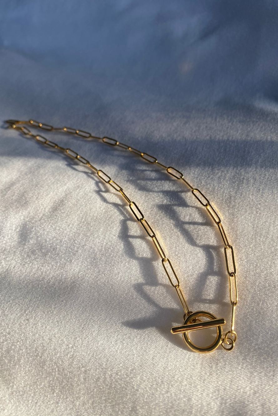 Paperclip Chain & Clasp Necklace