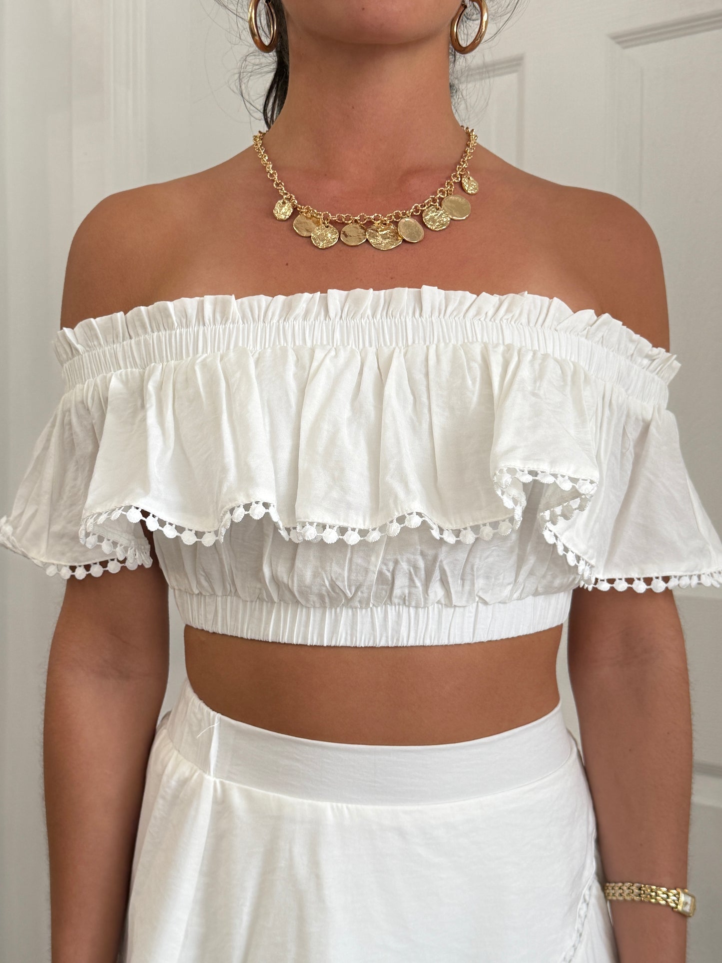 Coastal Shores Off The Shoulder Top