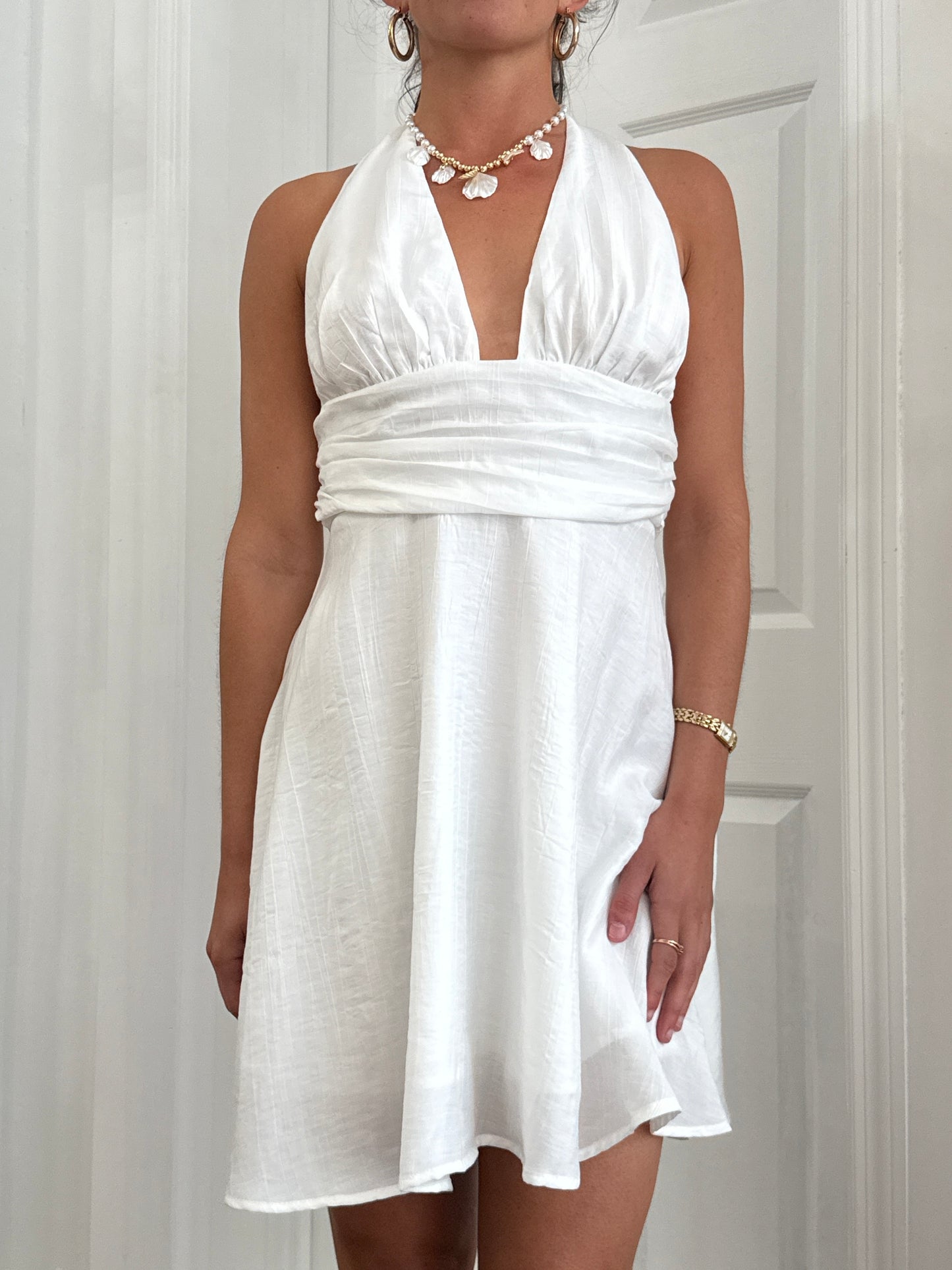 Santorini Sunset Halter Dress