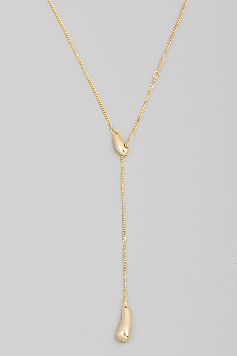 Gold Y Necklace