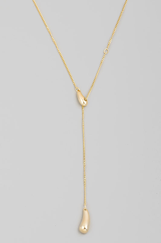 Gold Y Necklace