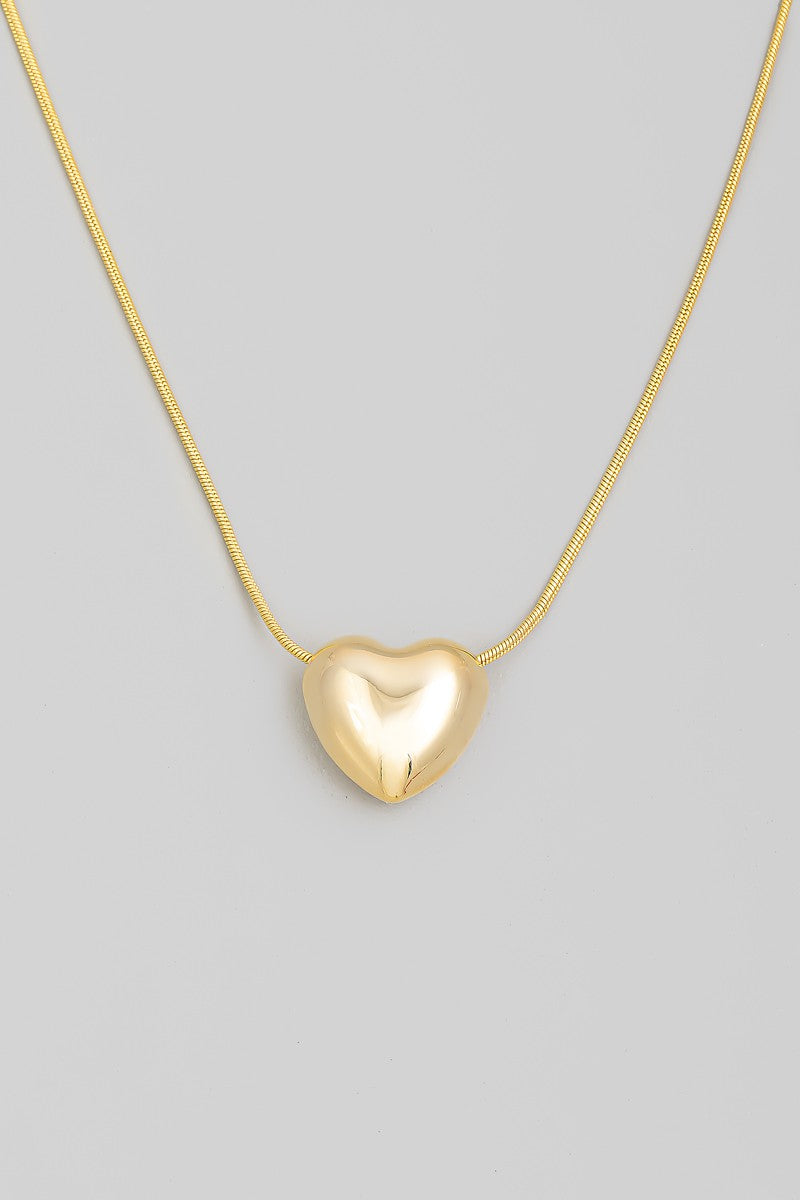 Puff Heart Necklace