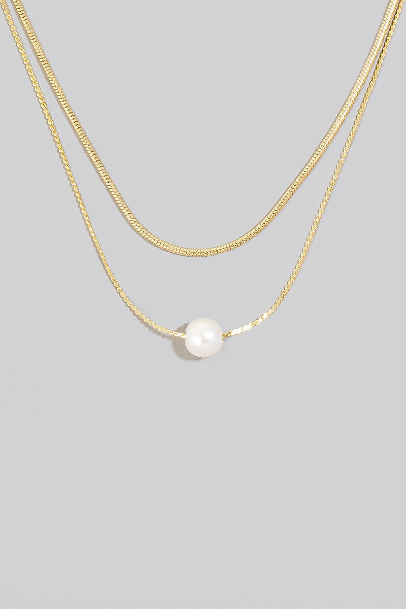 Dainty Pearl Layered Necklace