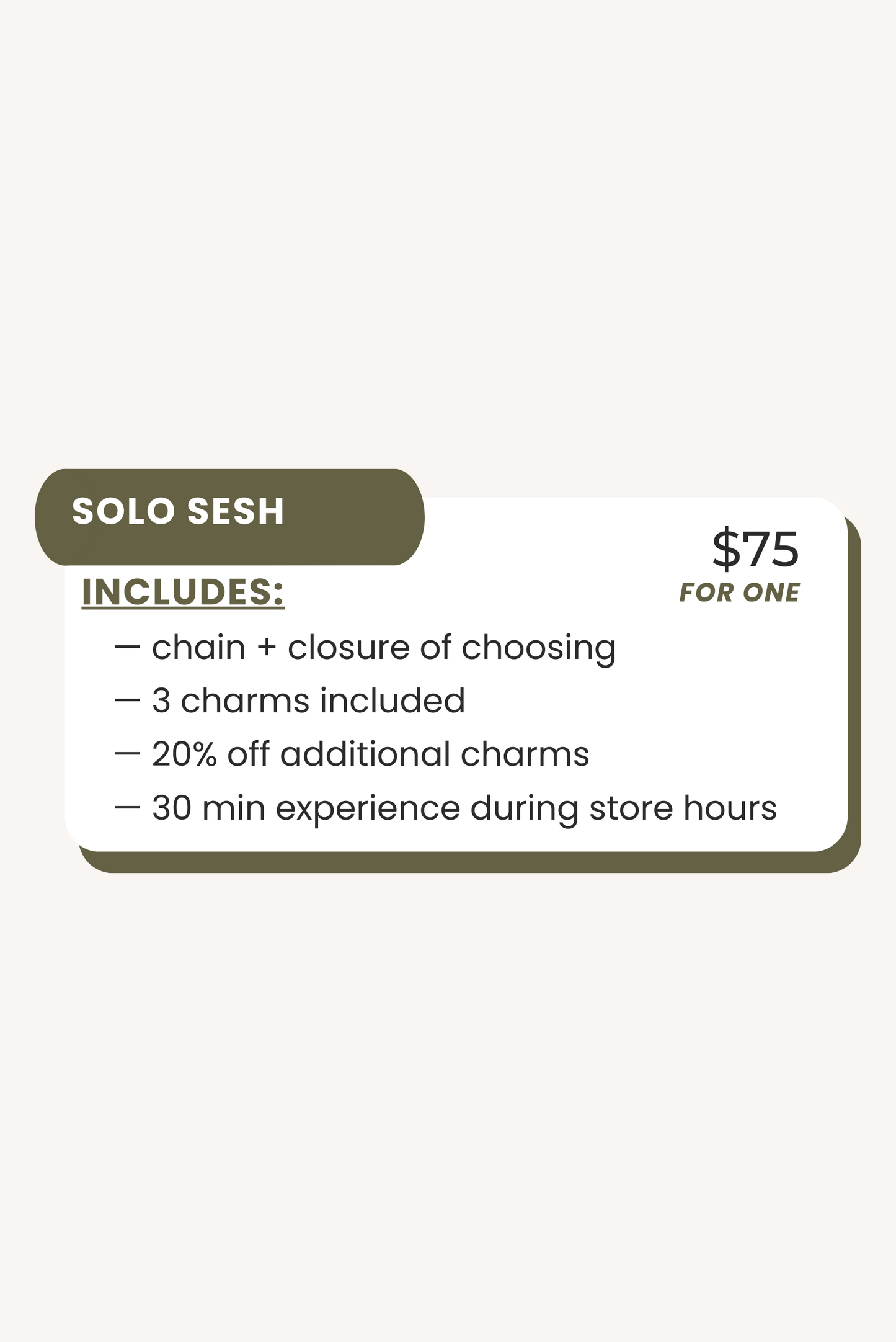 Charm Bar Solo Sesh