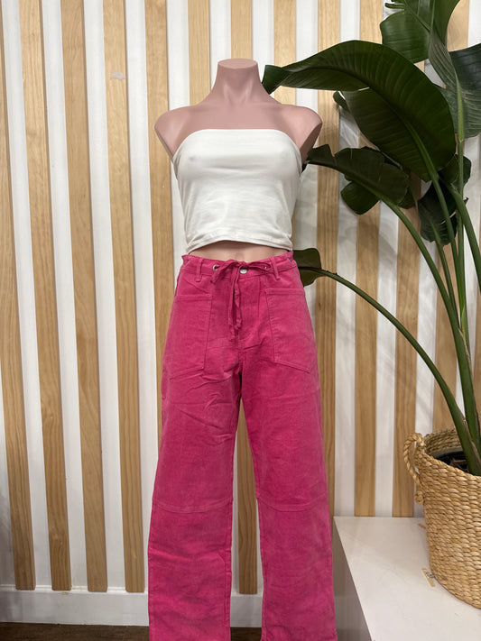 Hot Pink Corduroy Pants