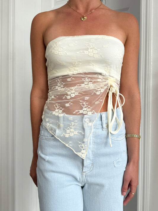 Sweet Dreams Lace Tube Top