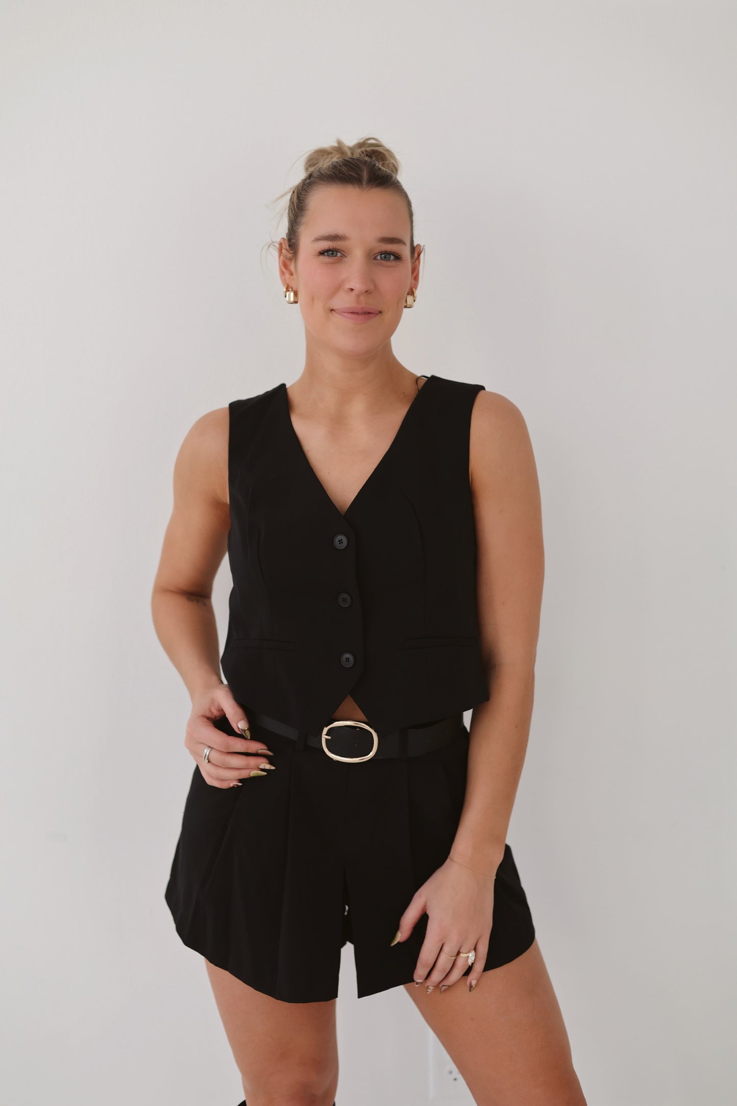 Power Play Belted Skort — Black